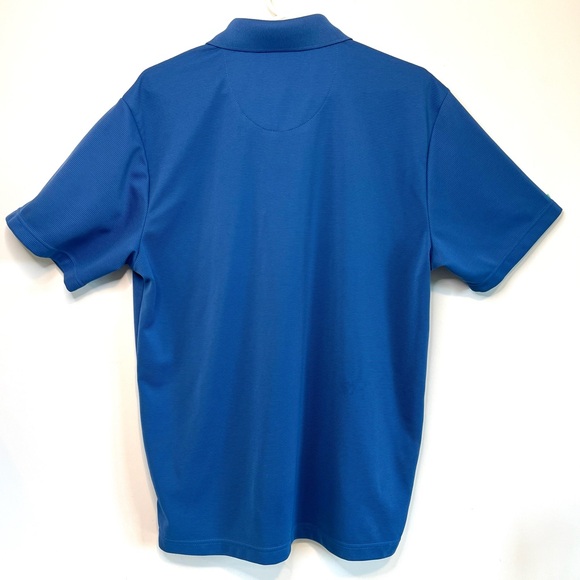 Cubavera Mykonos Blue Solid Textured Polo Large Mens - Picture 5 of 15